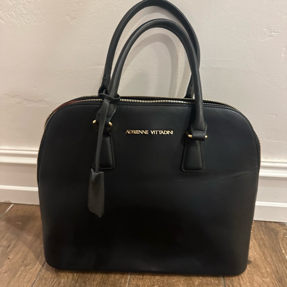 Adrienne Vittadini Black Satchel Bag
